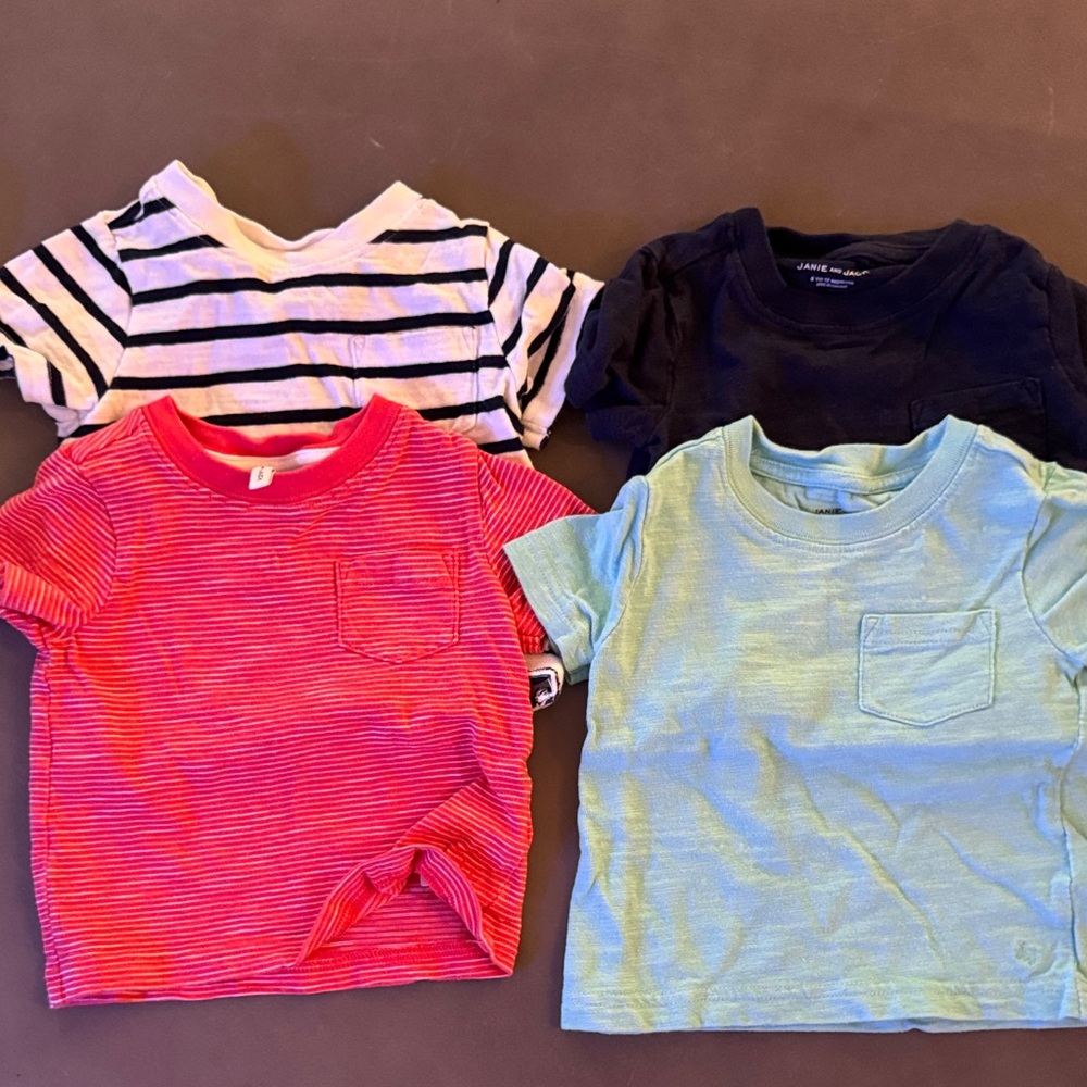Janie and Jack lot of little boys t shirts, size 6-12 months
